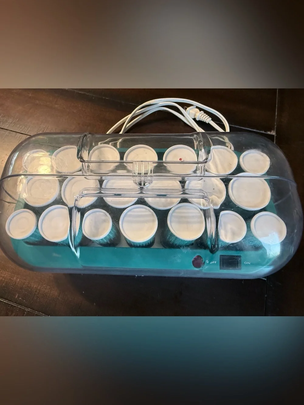 Conair Easy Holding Hairsetter Hot 20-Grip Rollers Curlers in Teal